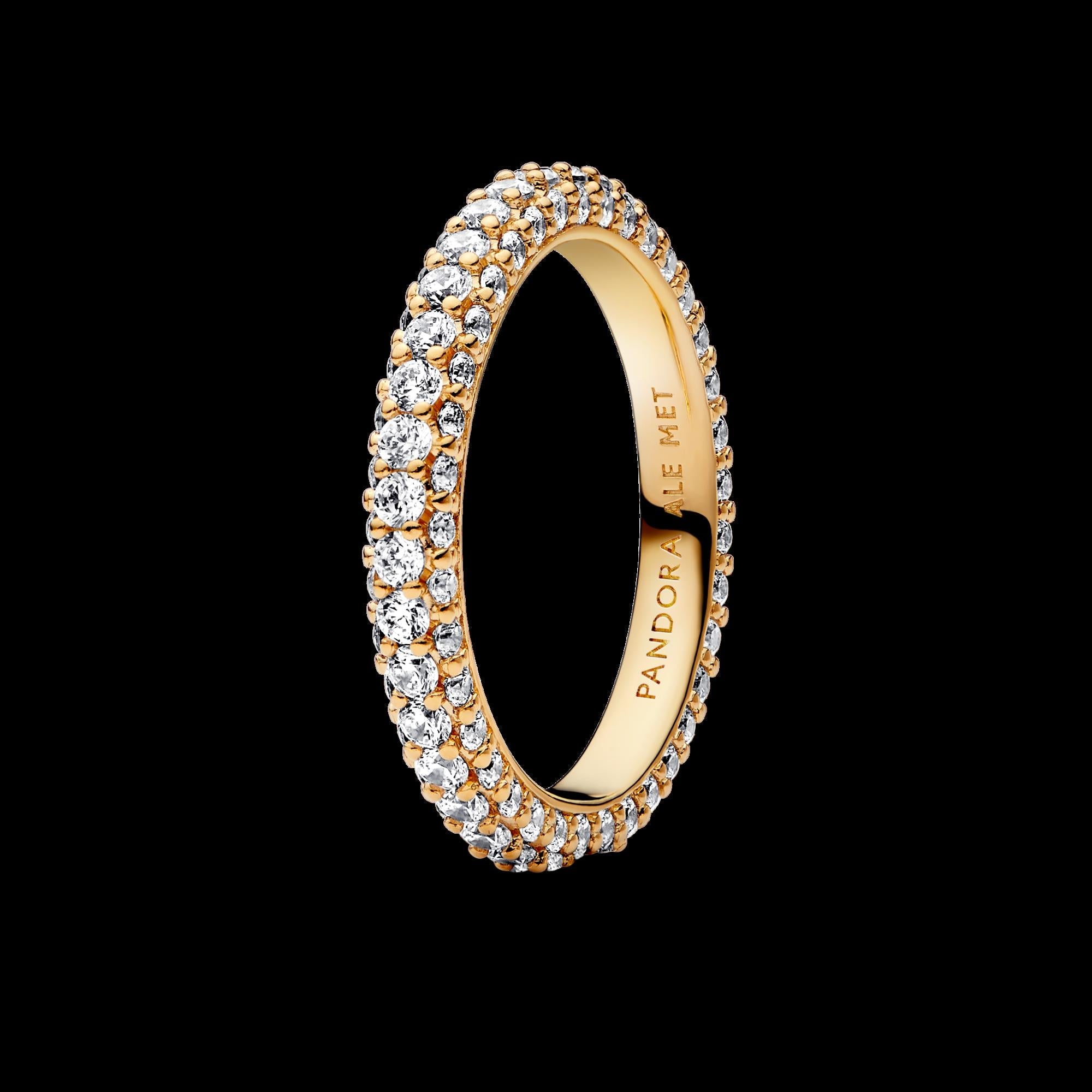 Sparkling Square Clear Halo Ring