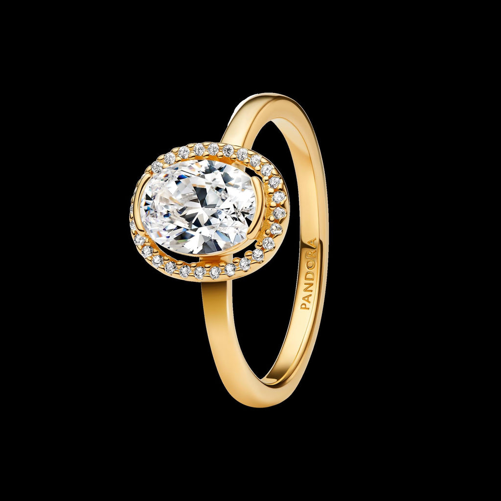 Engravable Heart Halo Ring