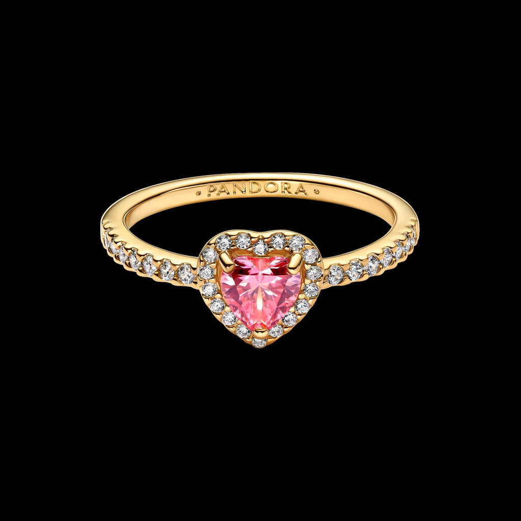 Elevated Pink Heart Ring