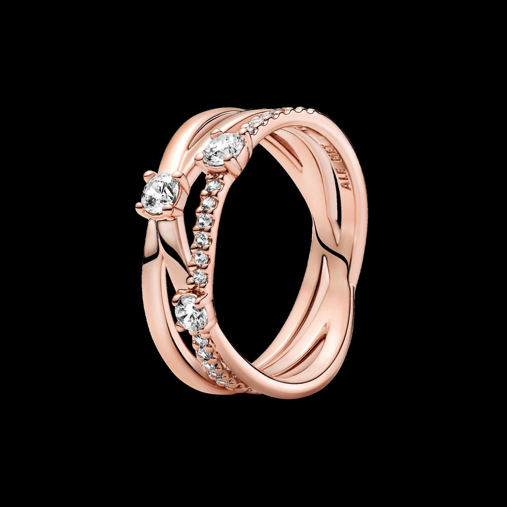 Sparkling Elevated Heart Ring