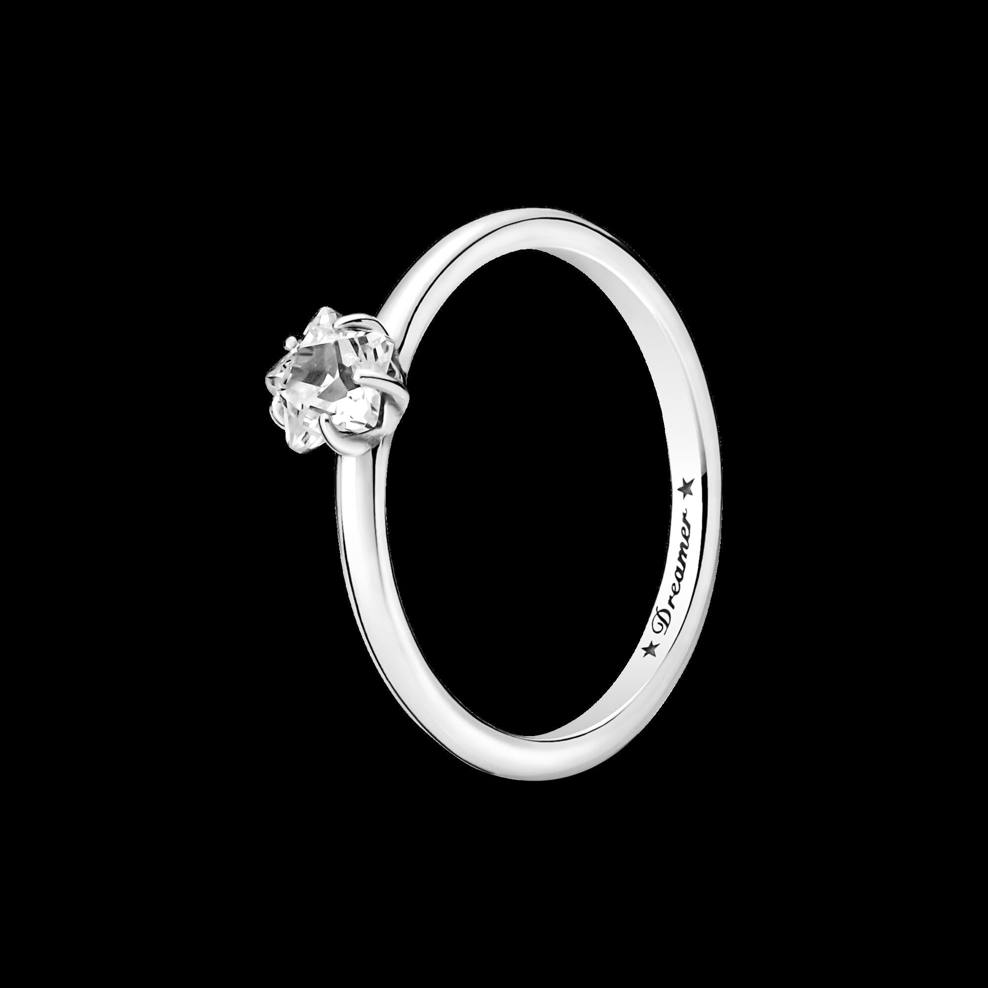 Celestial Blue Sparkling Moon Ring