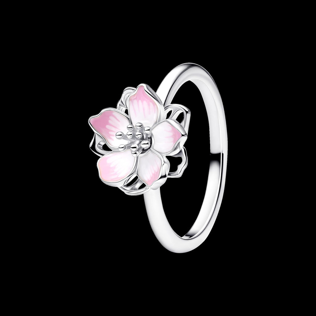 Celestial Blue Sparkling Moon Ring