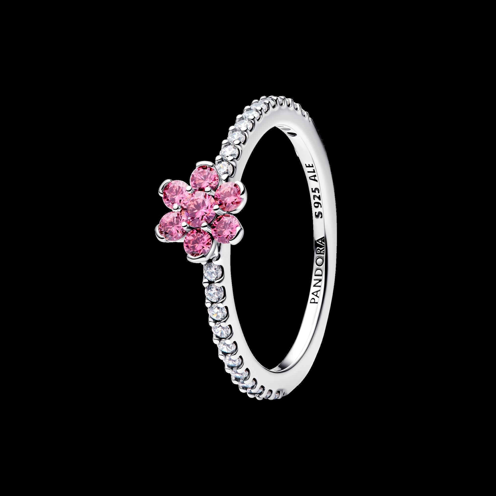 Sparkling Pink Bow Ring