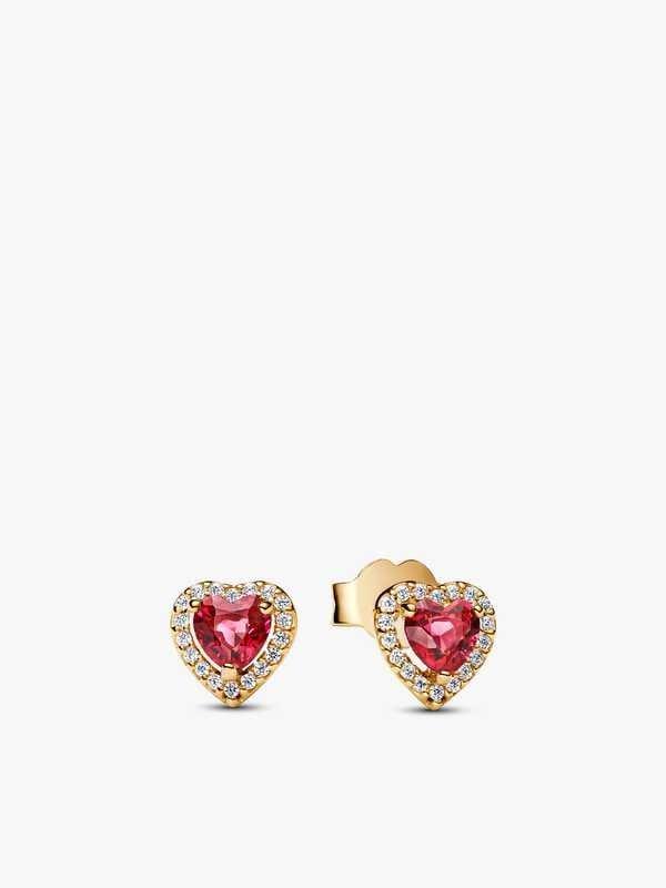 Round Pavé Halo Stud Earrings