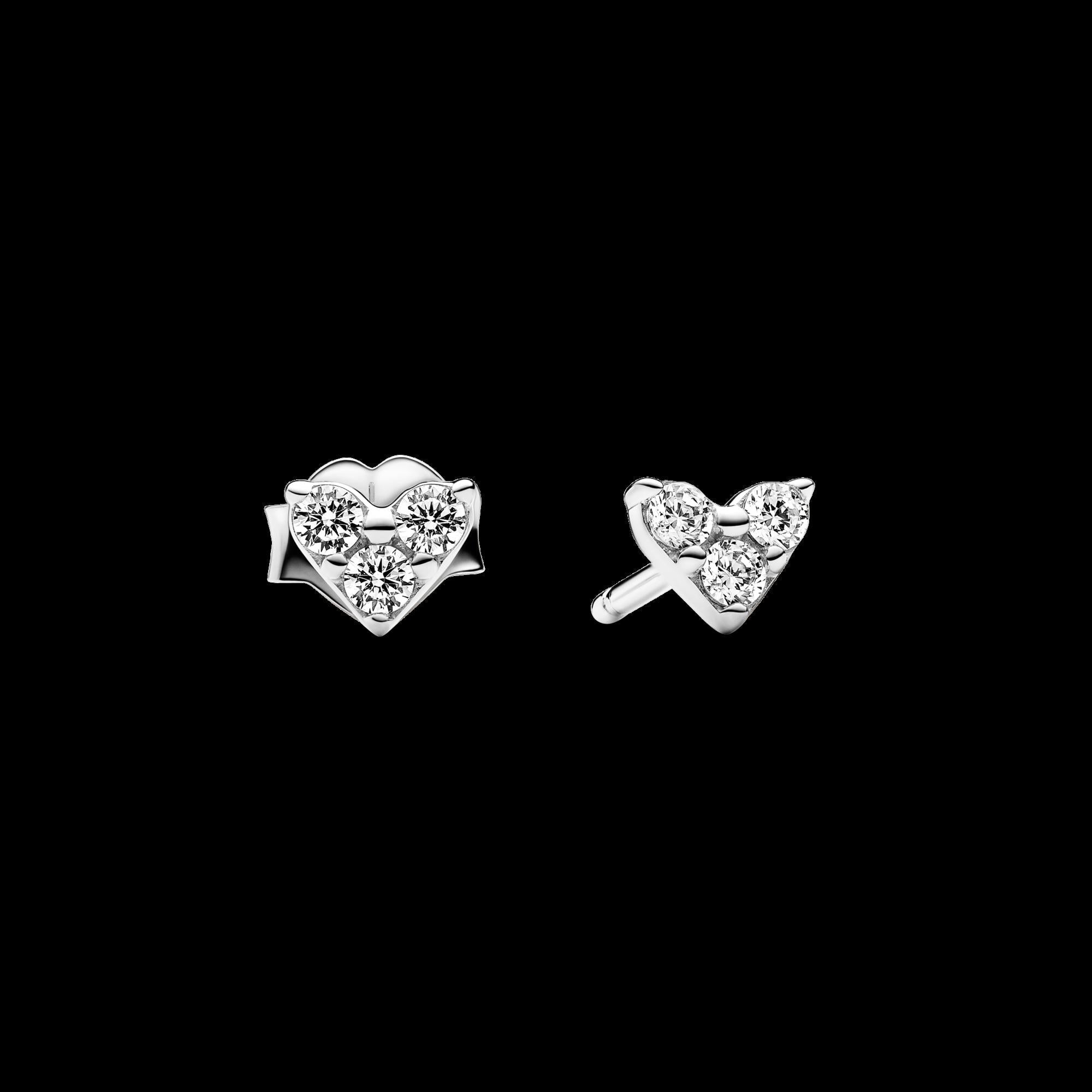 Elevated Heart Stud Earrings