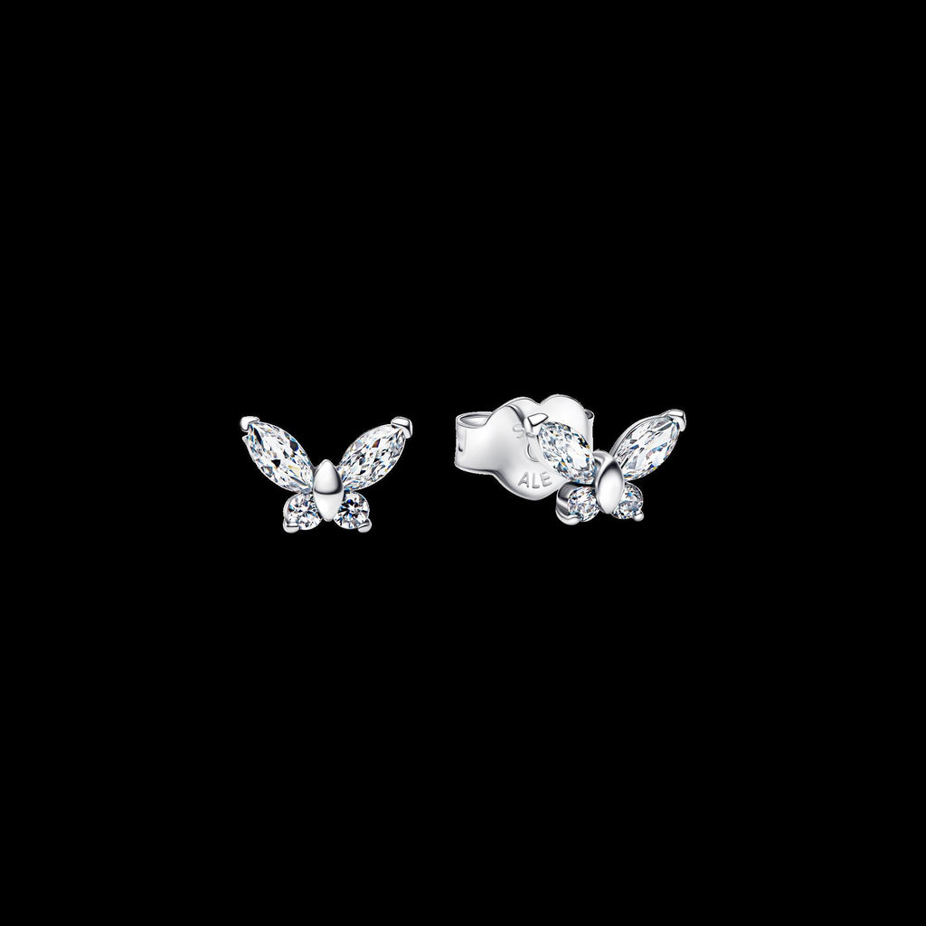 Elevated Pink Heart Stud Earrings