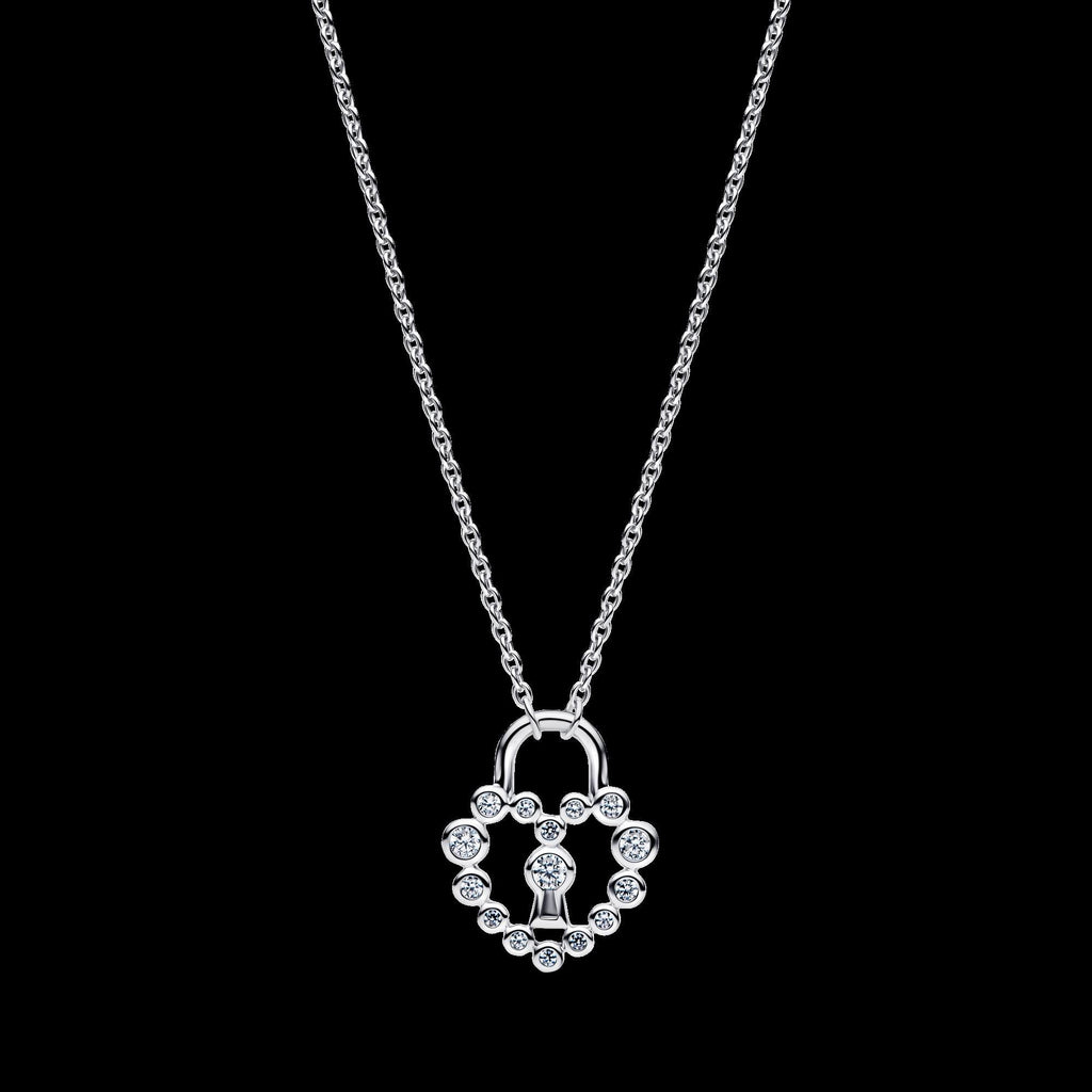 Sparkling Infinity Heart Collier Necklace