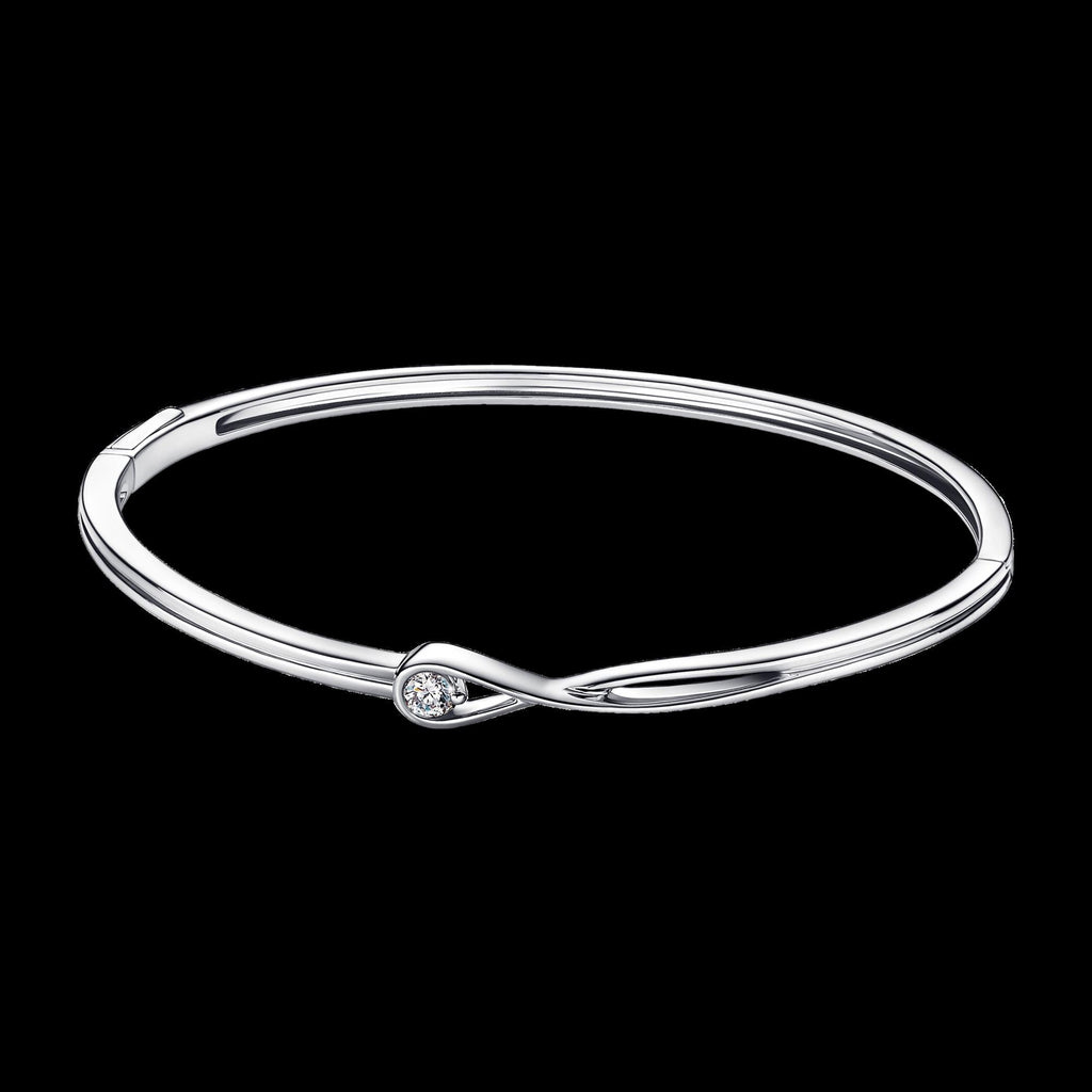 Sparkling Infinity Heart Collier Necklace