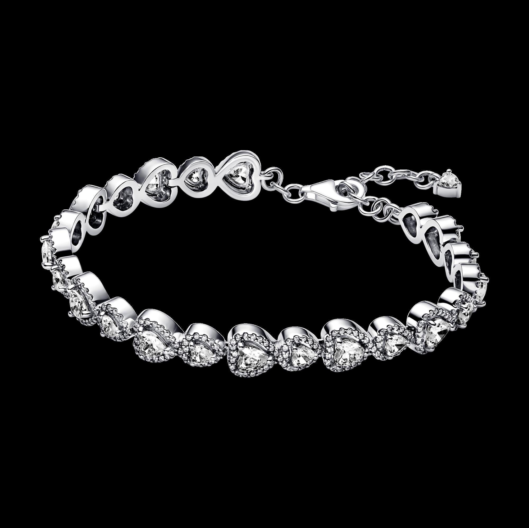 Sparkling Halo Hearts Ring