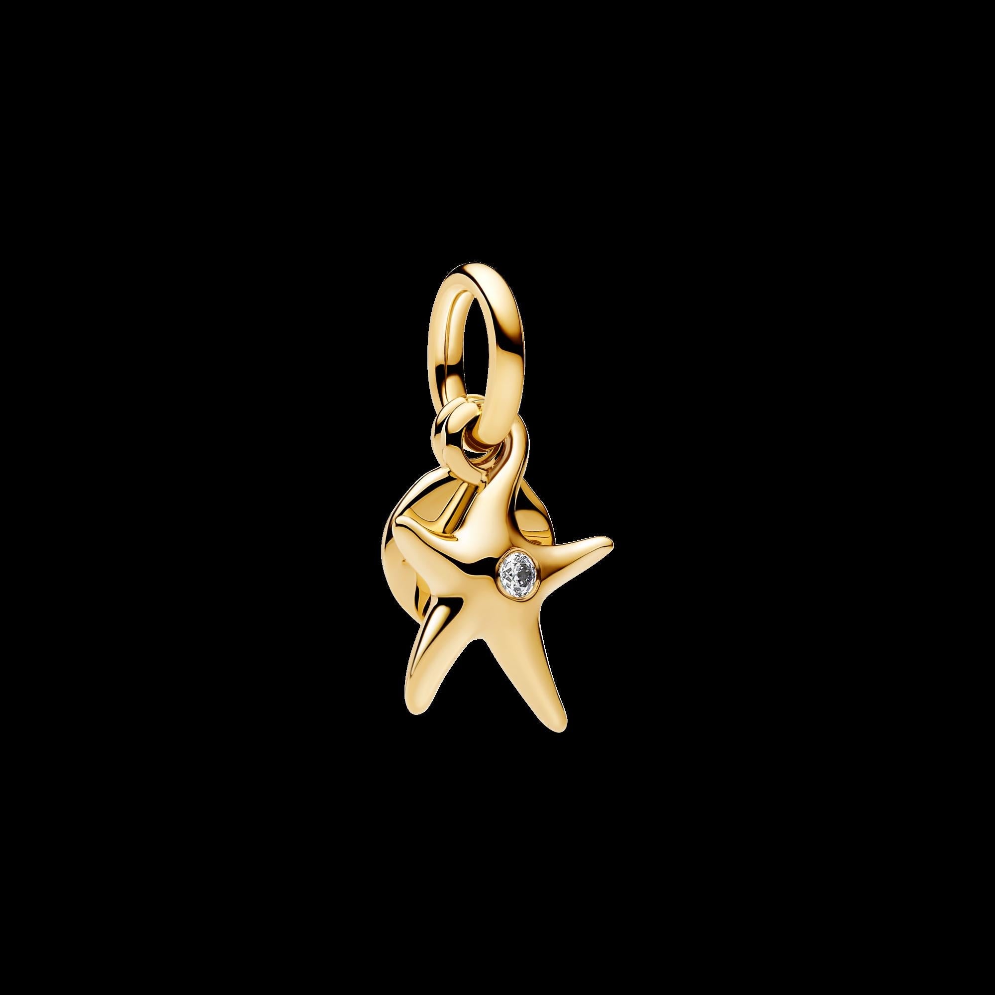 Treated Freshwater Cultured Baroque Pearl Squid Dangle Charm