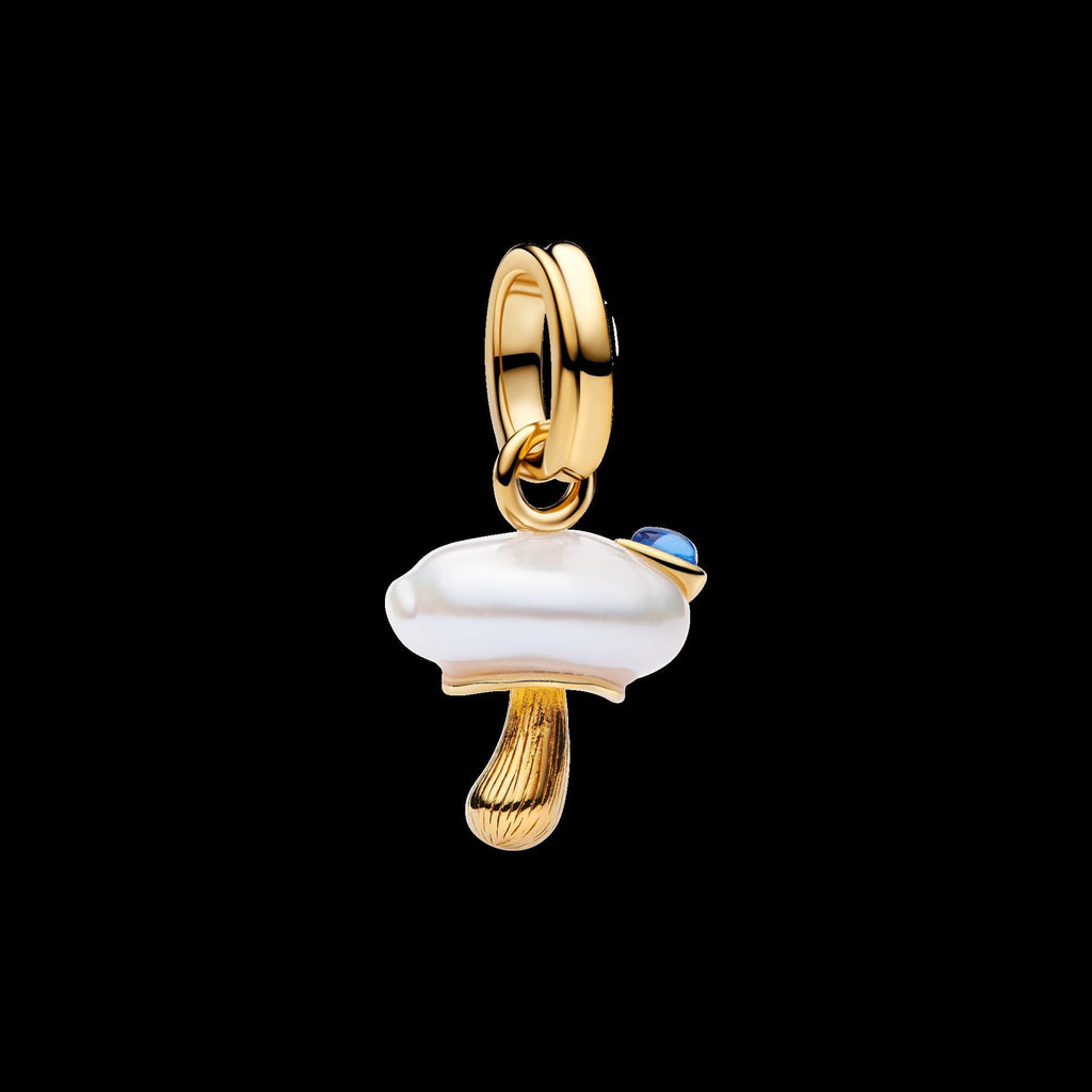 Treated Freshwater Cultured Baroque Pearl Padlock Dangle Charm