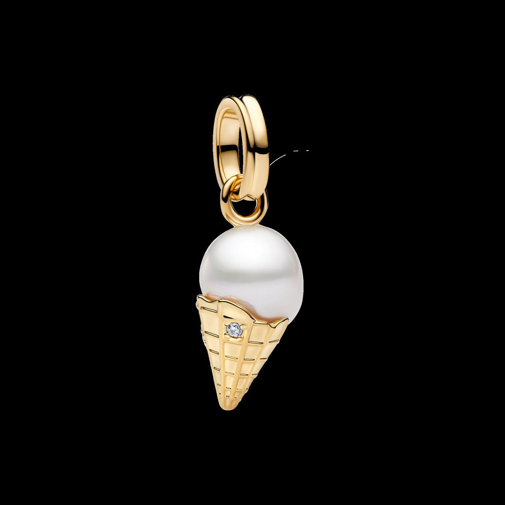 Treated Freshwater Cultured Baroque Pearl Peas in a Pod Dangle Charm