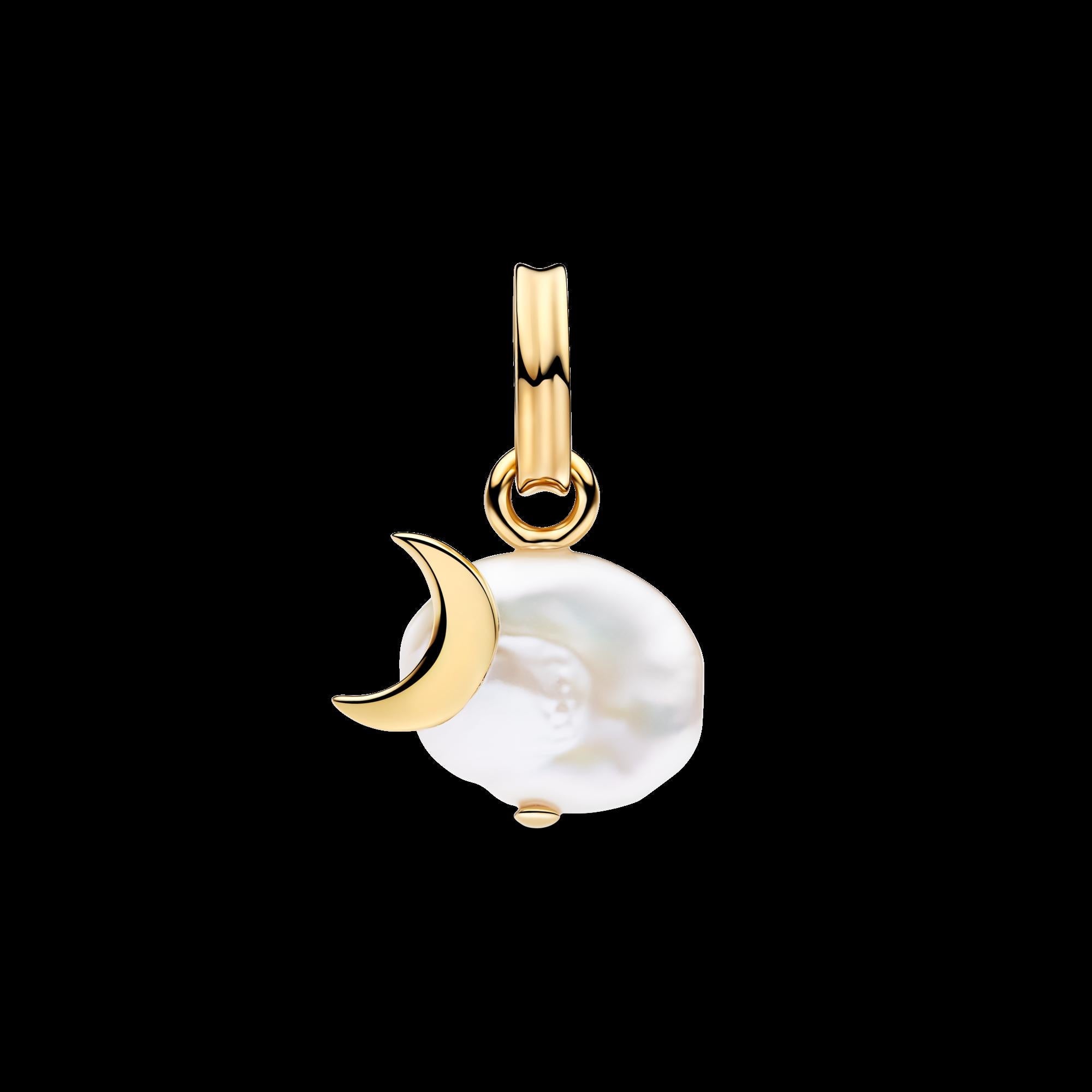 Treated Freshwater Cultured Baroque Pearl Cloud Dangle Charm