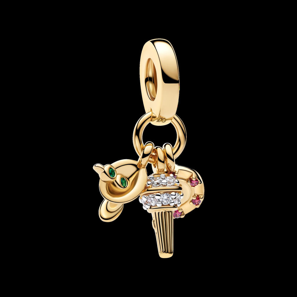 Treated Freshwater Cultured Baroque Pearl Peas in a Pod Dangle Charm